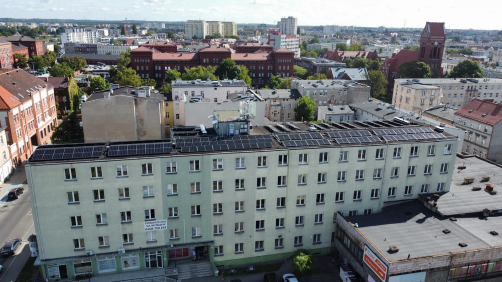 biurowiec front z góry